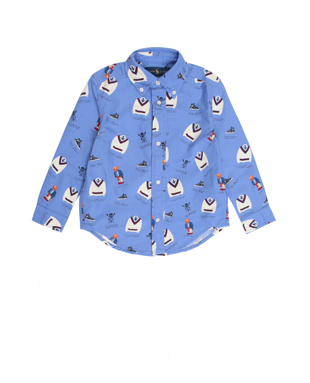 Рубашка Polo Ralph Lauren Kids 323737251001, голубой цвет • Купить в интернет-магазине Kameron