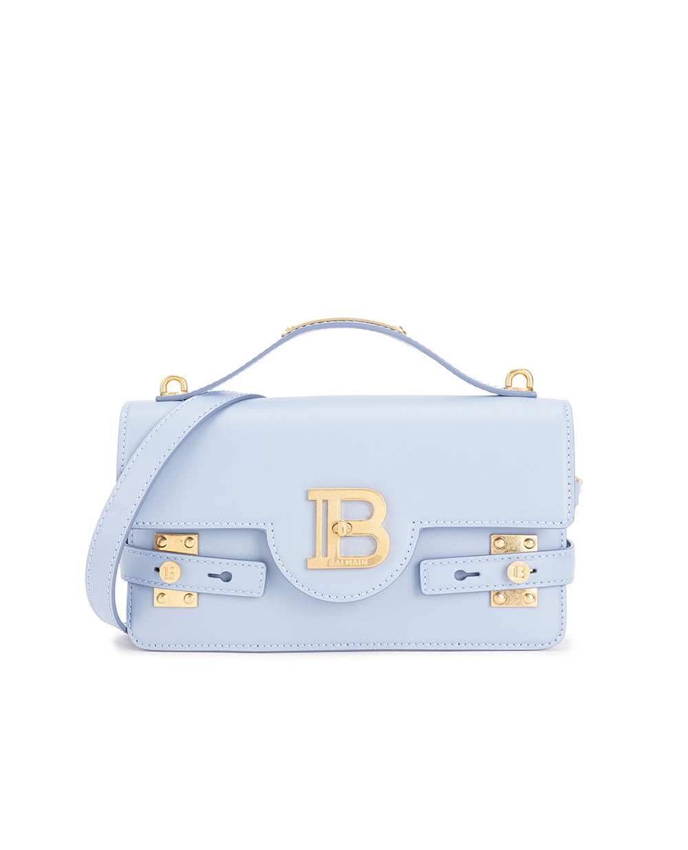 Шкіряна сумка B-Buzz Shoulder 24 Balmain CN0DA828LAVE, блакитний колір • Купити в інтернет-магазині Kameron