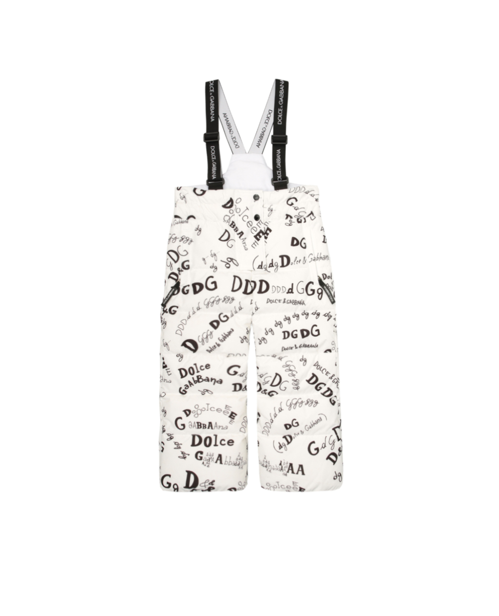 Пуховые брюки Dolce&Gabbana Kids L5JP6A-FSSER-S, белый цвет • Купить в интернет-магазине Kameron