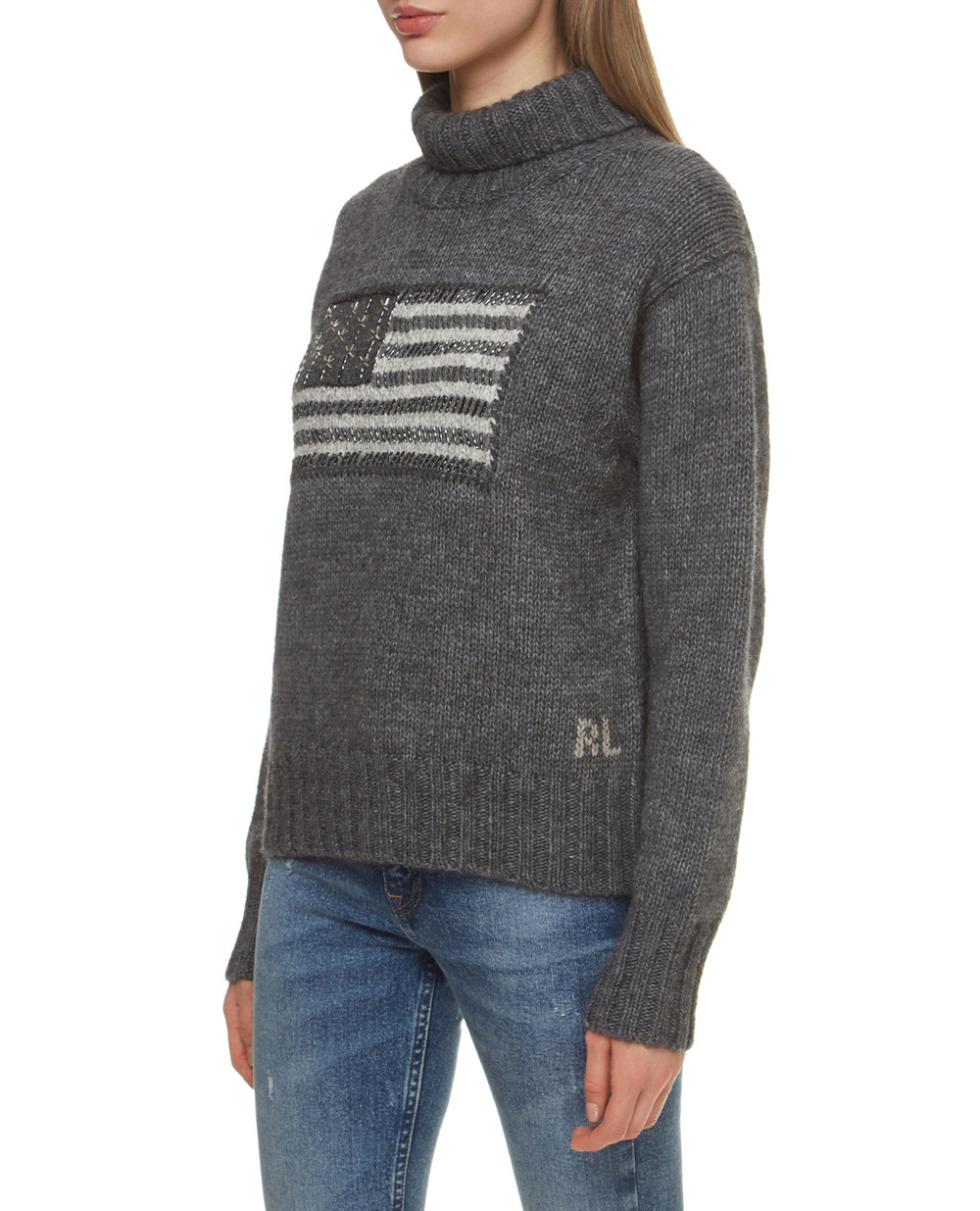 Шерстяной свитер Polo Ralph Lauren 211815108001, серый цвет • Купить в интернет-магазине Kameron