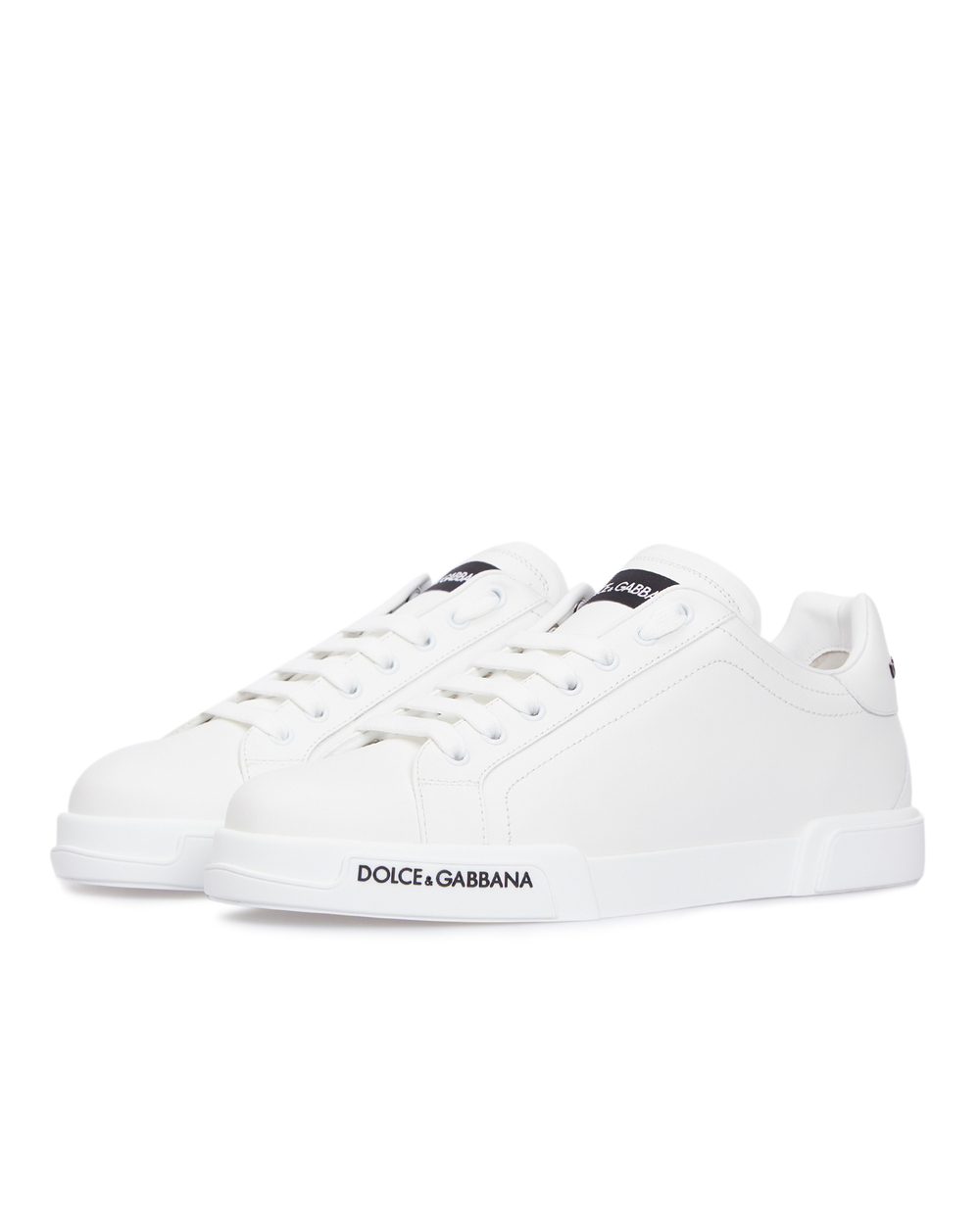Кожаные сникеры Dolce&Gabbana CS1774-AA335, белый цвет • Купить в интернет-магазине Kameron