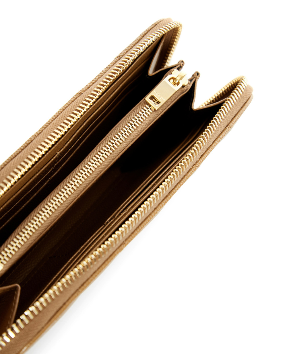 Шкіряний гаманець Мonogram Saint Laurent 358094-BOW01-, коричневий колір • Купити в інтернет-магазині Kameron