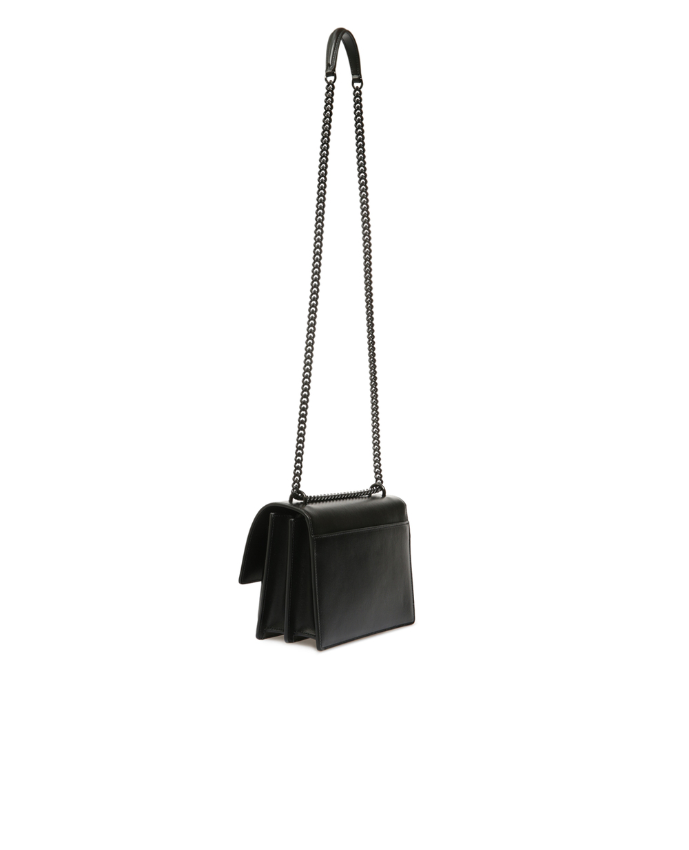 Шкіряна сумка Sunset Medium Saint Laurent 442906-D420U, чорний колір • Купити в інтернет-магазині Kameron