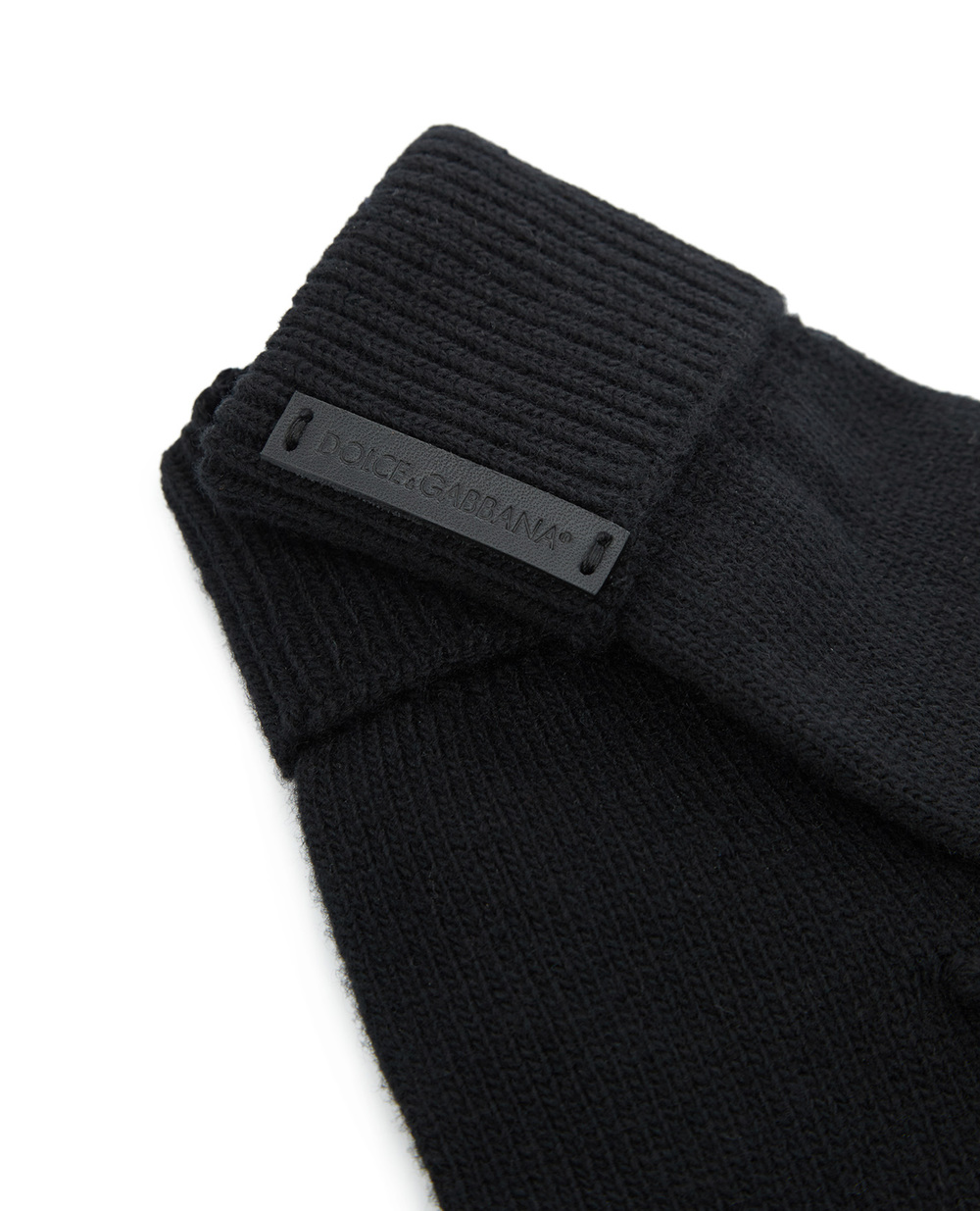 Вовняні рукавички Dolce&Gabbana GXG60T-JBVC4, чорний колір • Купити в інтернет-магазині Kameron