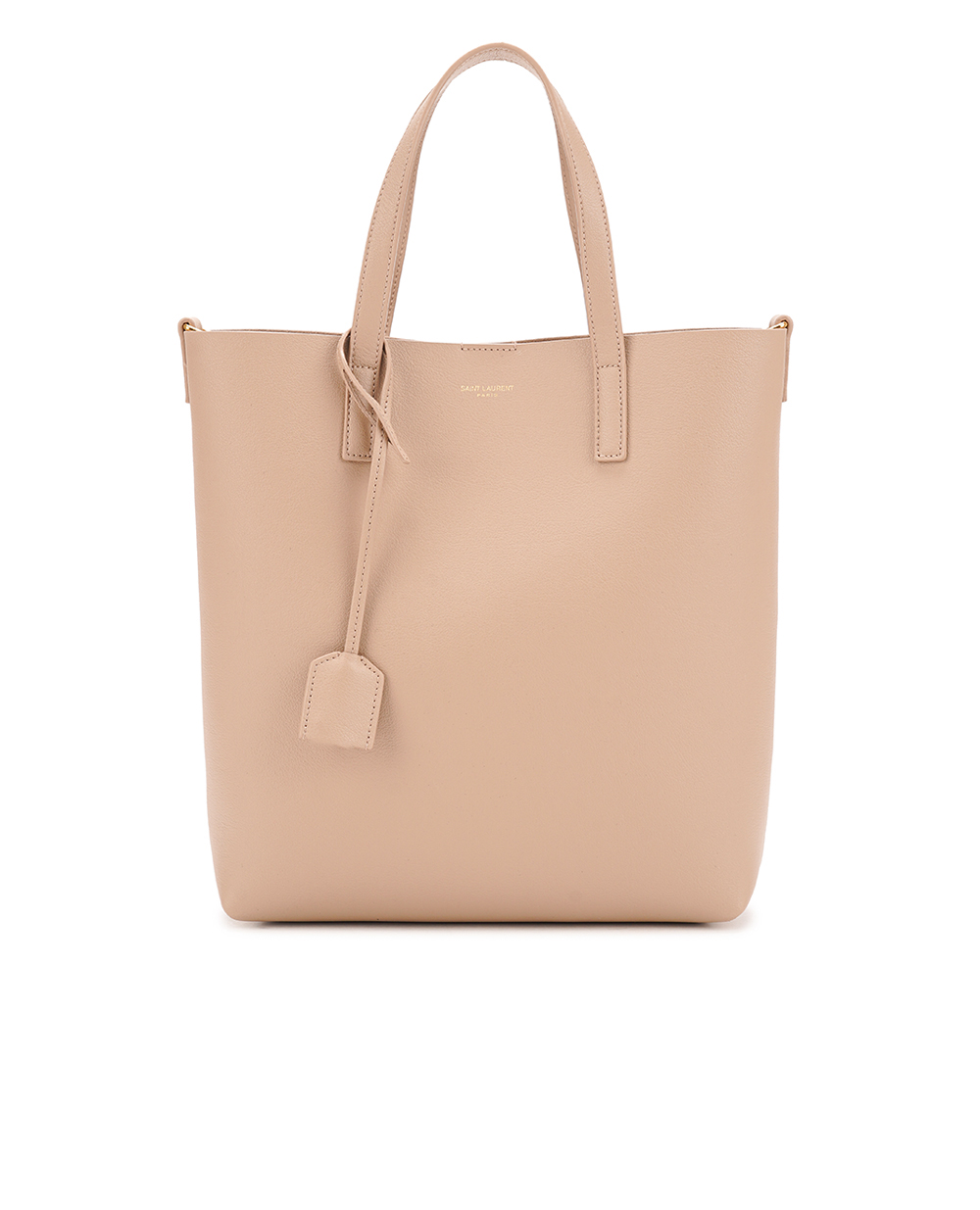 Кожаная сумка Shopping Bag Saint Laurent 600307-CSV0J, бежевый цвет • Купить в интернет-магазине Kameron