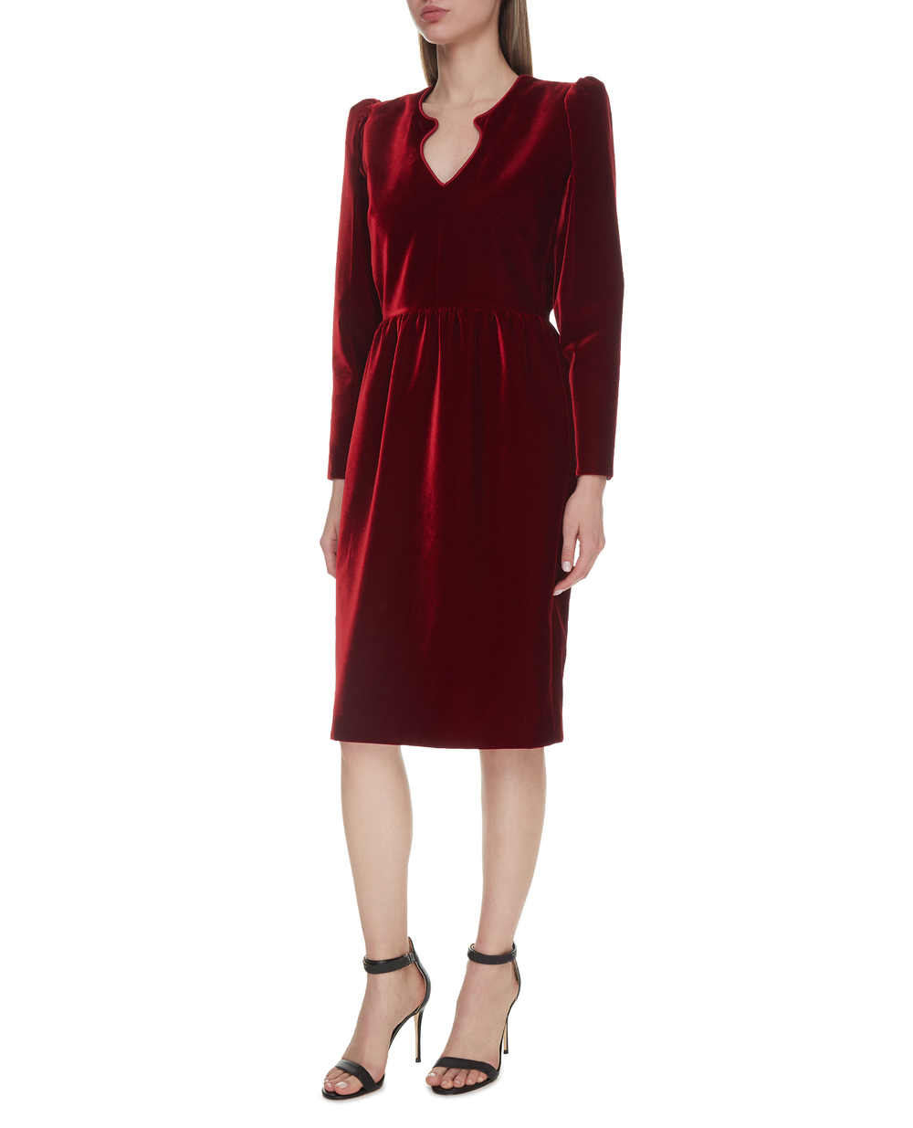 Сукня Saint Laurent 633528-Y525R, бордовий колір • Купити в інтернет-магазині Kameron