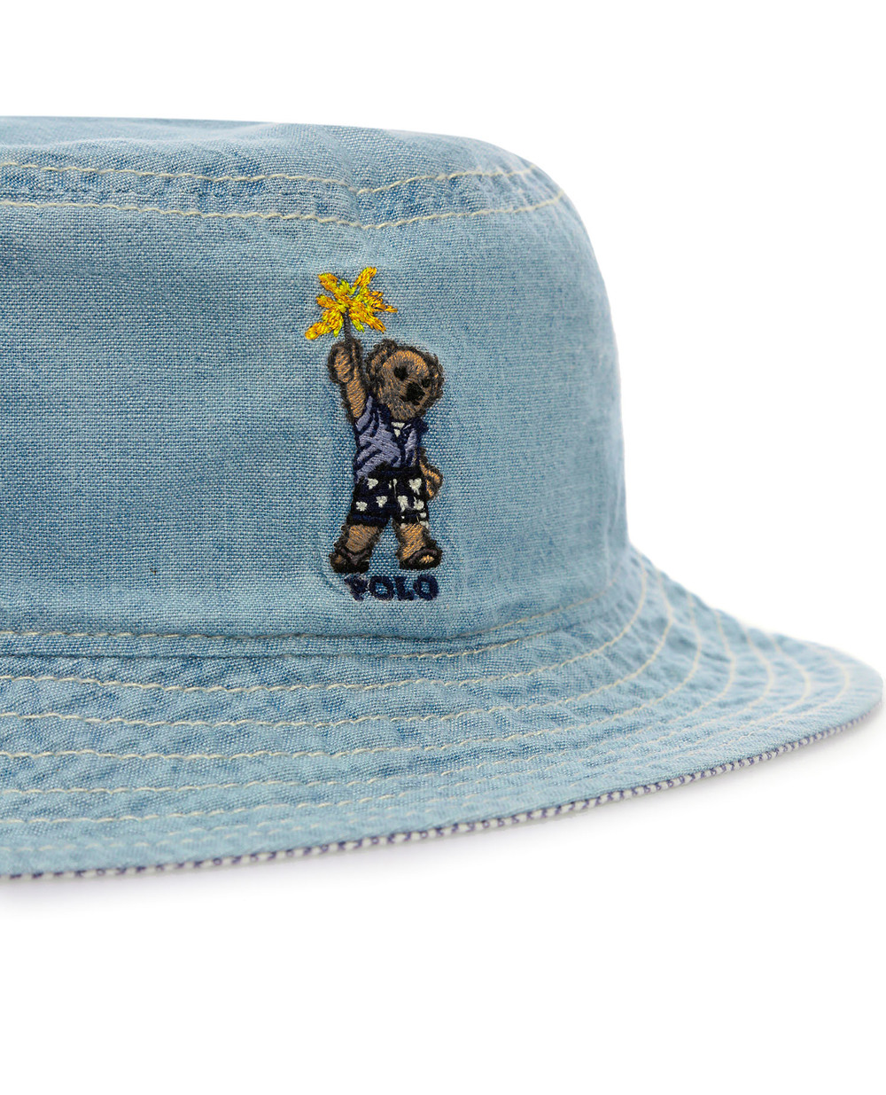 Панама Polo Ralph Lauren Kids 320785670001, голубой цвет • Купить в интернет-магазине Kameron