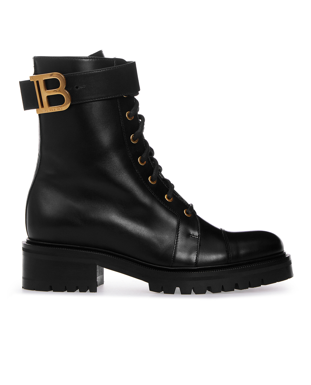 Шкіряні ботинки Balmain UN1C502LGDB, чорний колір • Купити в інтернет-магазині Kameron