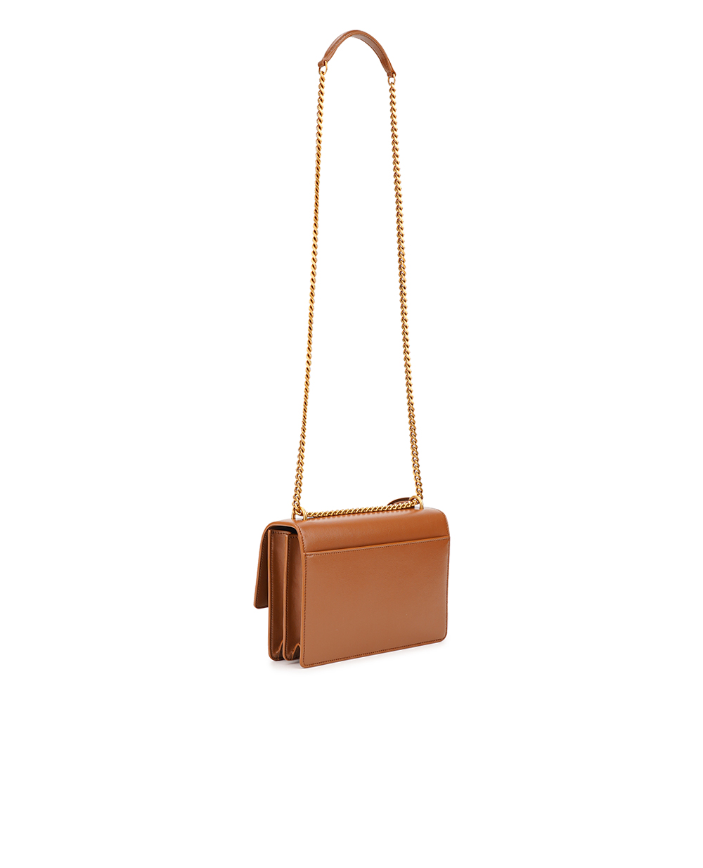 Шкіряна сумка Sunset Medium Saint Laurent 442906-D420W, коричневий колір • Купити в інтернет-магазині Kameron