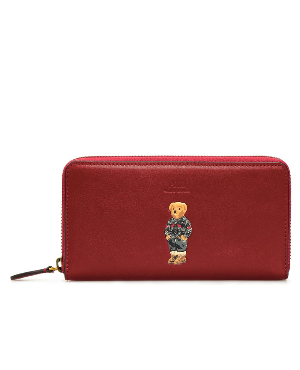 Кожаный кошелек Polo Ralph Lauren 427849315001, красный цвет • Купить в интернет-магазине Kameron