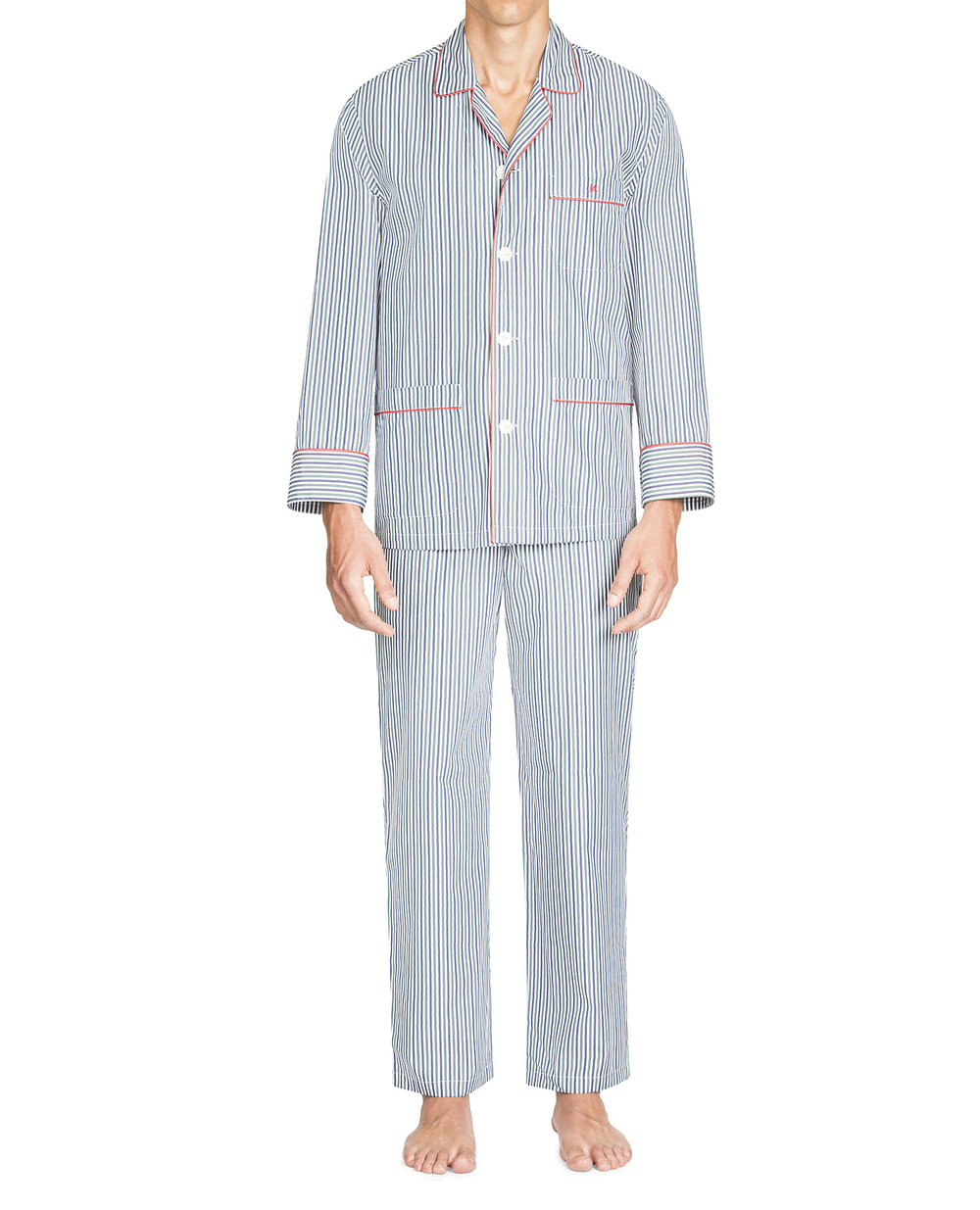 Пижама (рубашка, брюки, шорты) ISAIA PG7949+7950+7951.KM354, синий цвет • Купить в интернет-магазине Kameron
