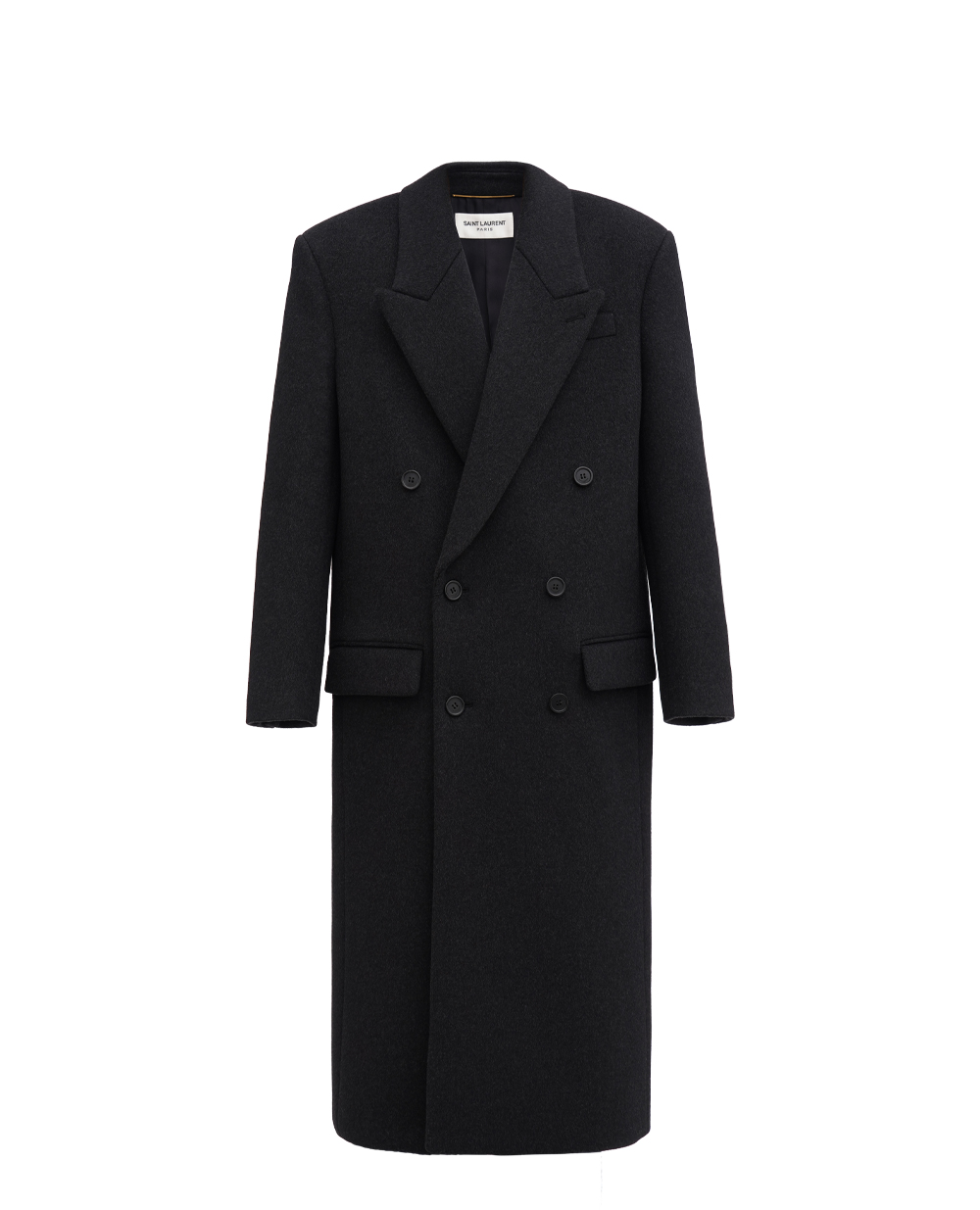 Пальто Saint Laurent 753769-Y060R, темно-сірий колір • Купити в інтернет-магазині Kameron