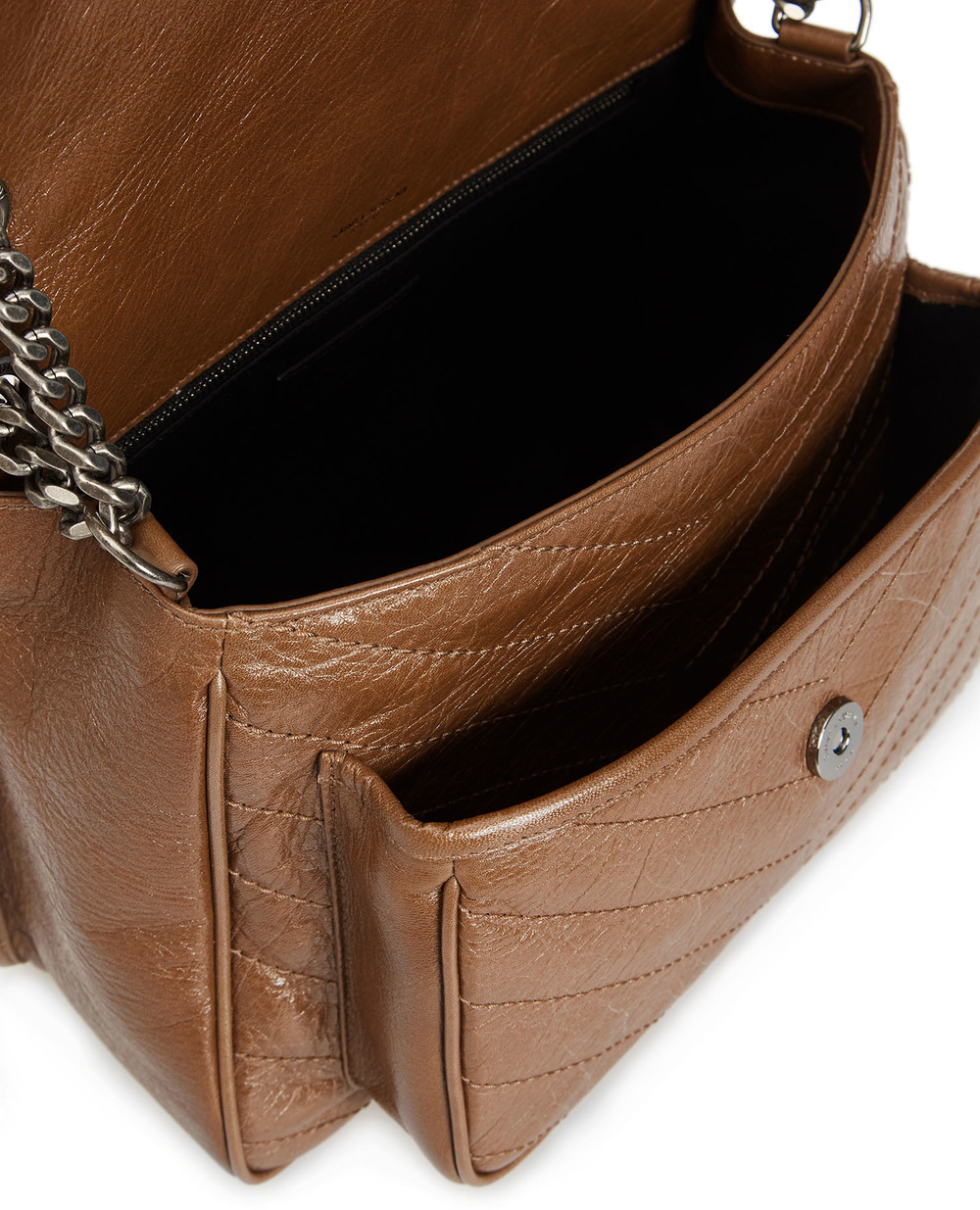 Шкіряна сумка Niki Medium Saint Laurent 633158-1YG04, коричневий колір • Купити в інтернет-магазині Kameron