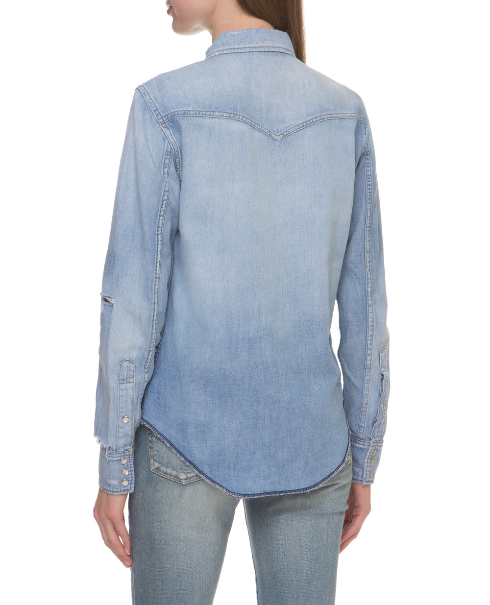 Джинсова сорочка Saint Laurent 604766-Y880G, блакитний колір • Купити в інтернет-магазині Kameron