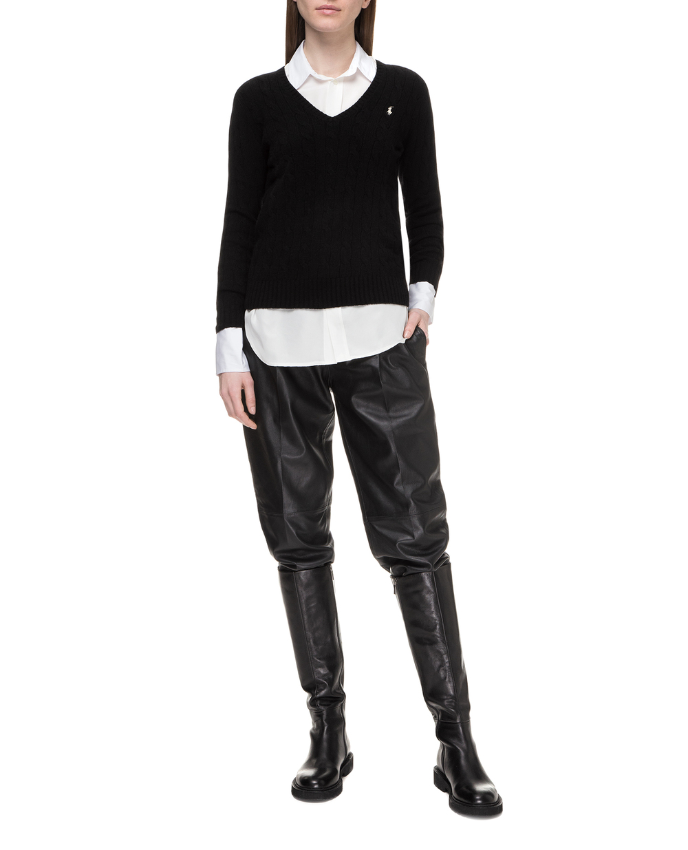 Шерстяной пуловер Polo Ralph Lauren 211508656001, черный цвет • Купить в интернет-магазине Kameron