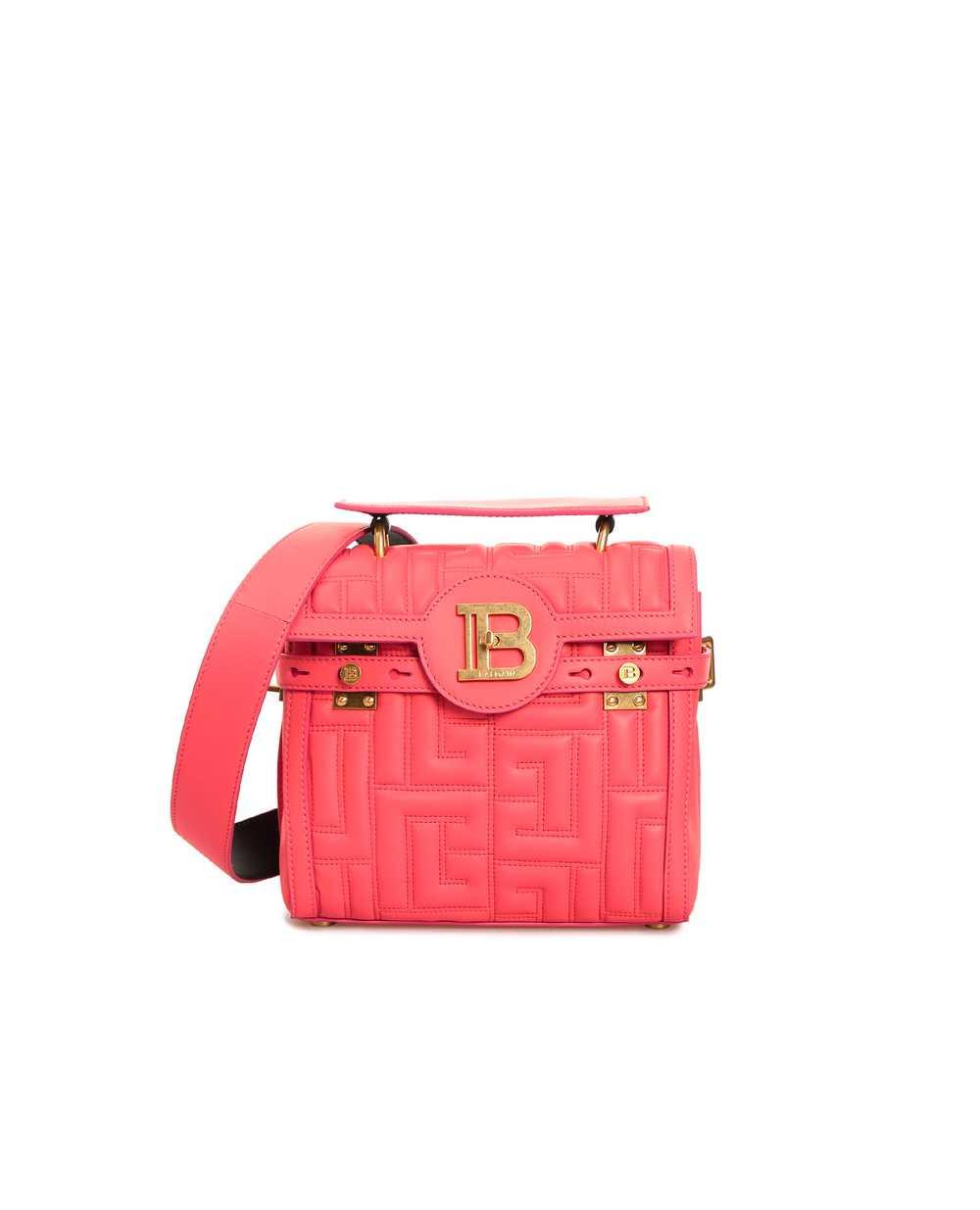 Шкіряна сумка B-Buzz 23 Balmain XN1DB530LNDV, рожевий колір • Купити в інтернет-магазині Kameron