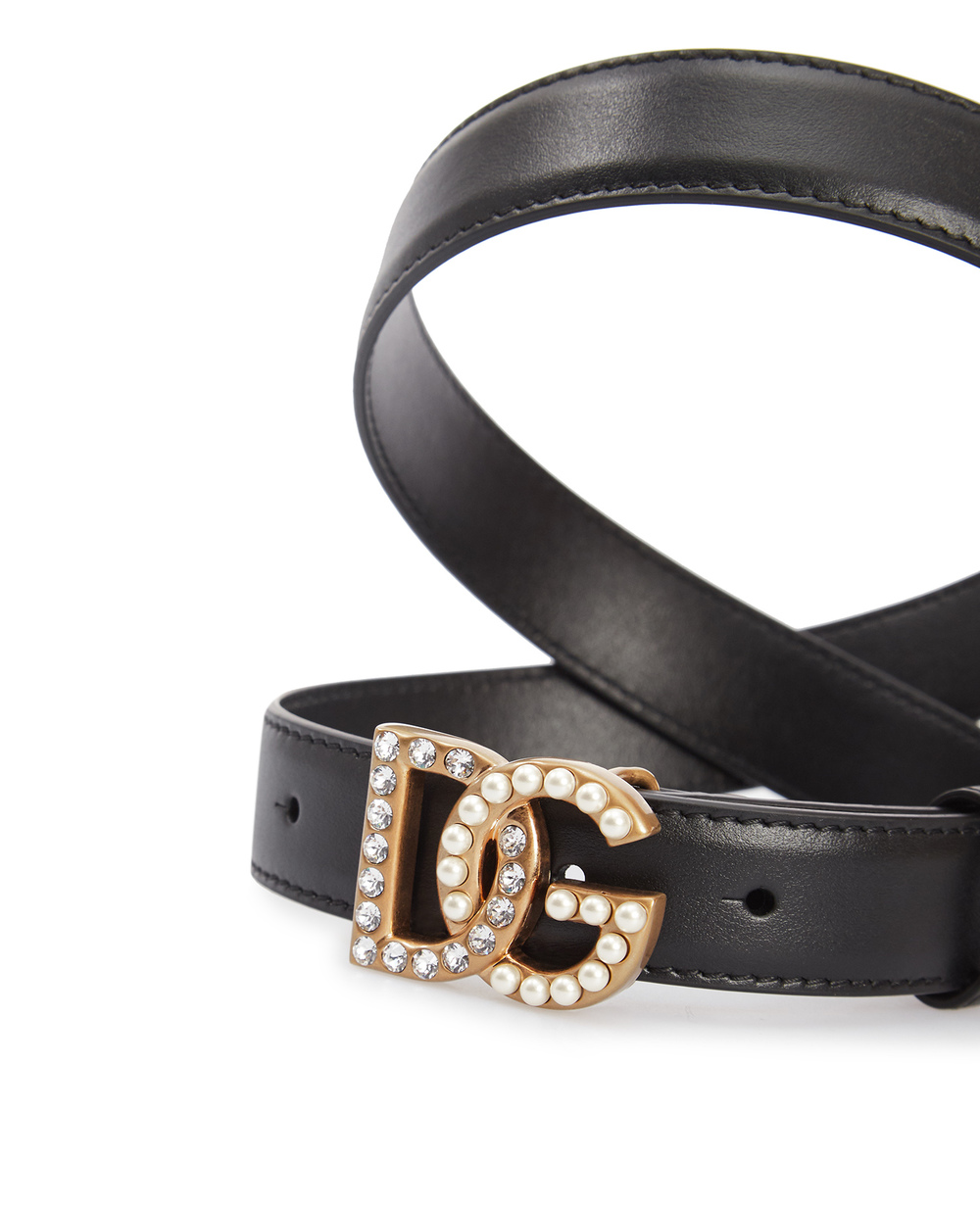 Кожаный ремень Dolce&Gabbana BE1447-AQ339, черный цвет • Купить в интернет-магазине Kameron