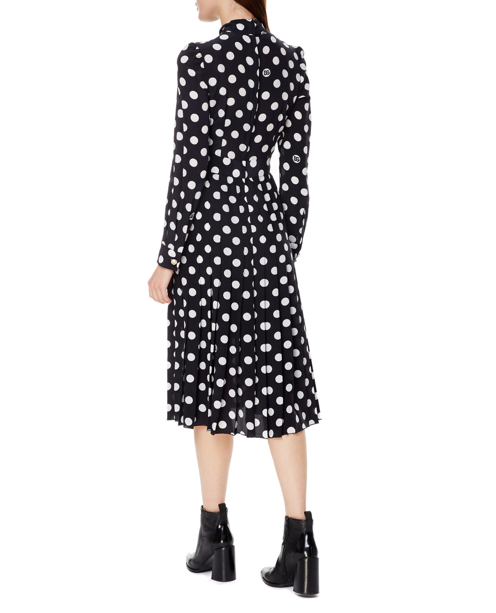 Шовкова сукня Dolce&Gabbana F6R2ST-IS1I8, чорний колір • Купити в інтернет-магазині Kameron