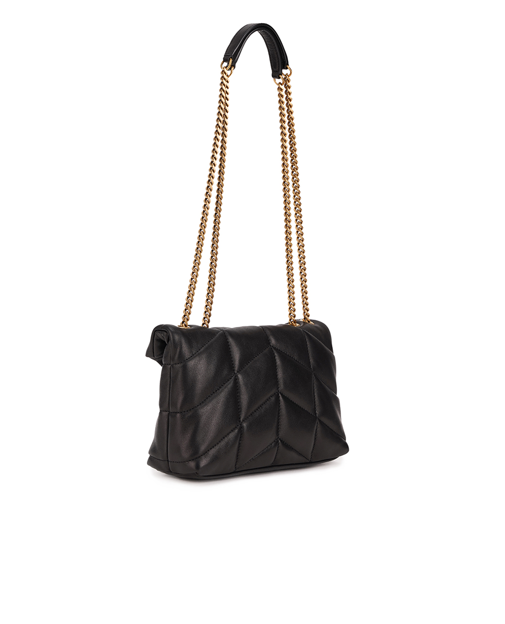 Кожаная сумка Loulou Puffer Toy Saint Laurent 759337-1EL07, черный цвет • Купить в интернет-магазине Kameron