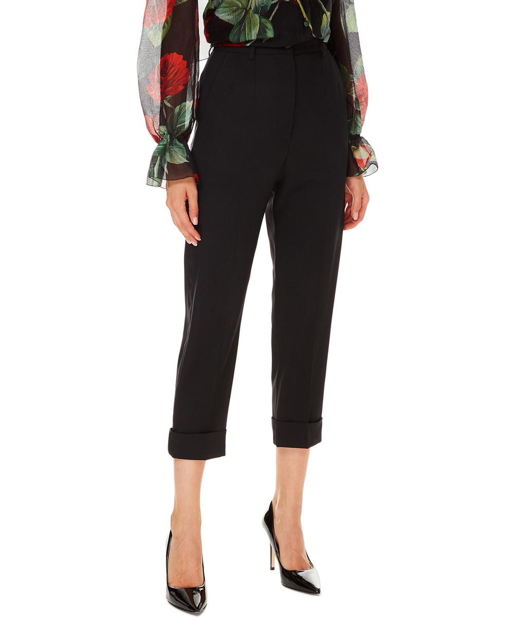 Шерстяные брюки Dolce&Gabbana FTB72T-FUBAJ, черный цвет • Купить в интернет-магазине Kameron