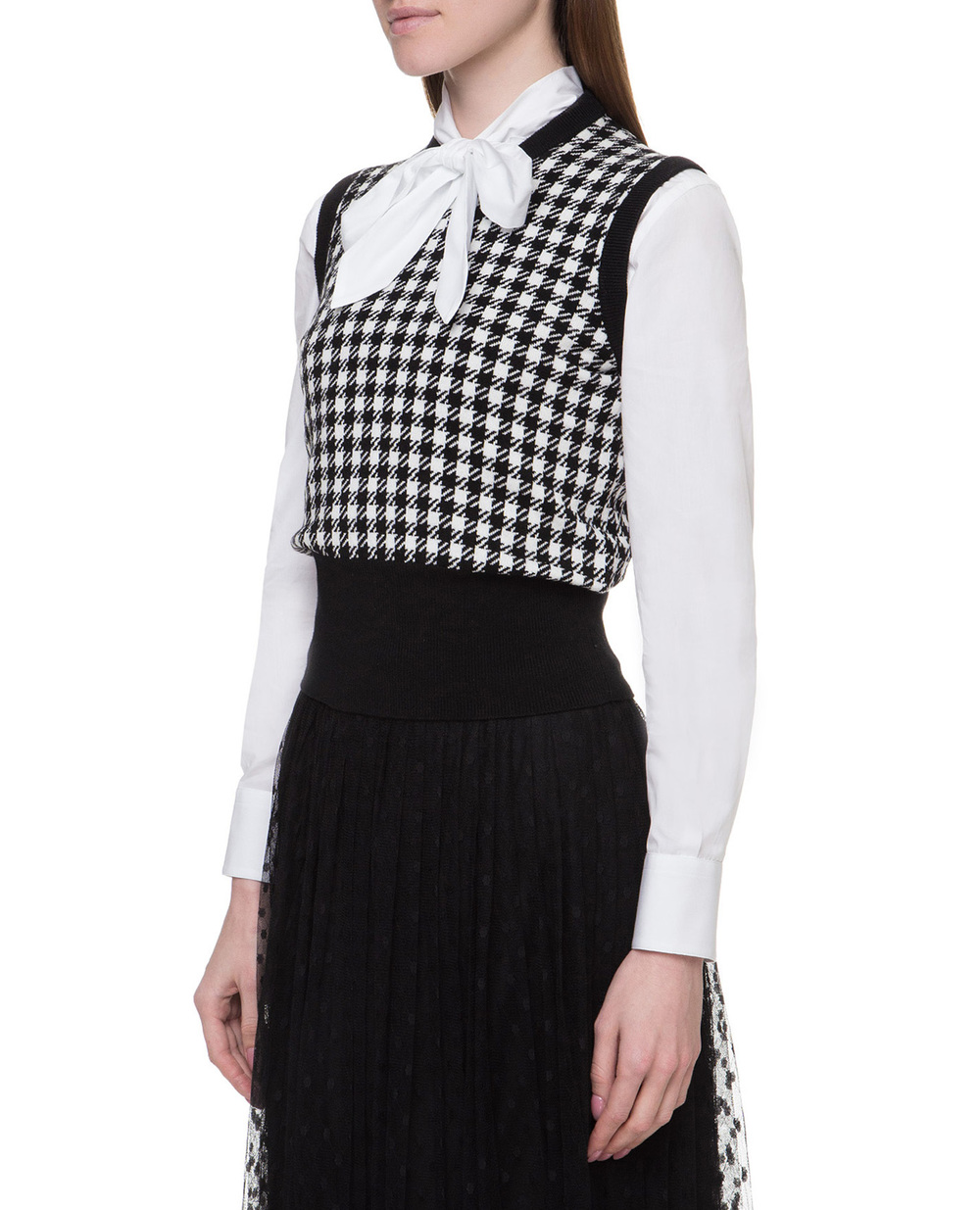 Кашемировый жилет Dolce&Gabbana FX605T-JAWTJ, черный цвет • Купить в интернет-магазине Kameron