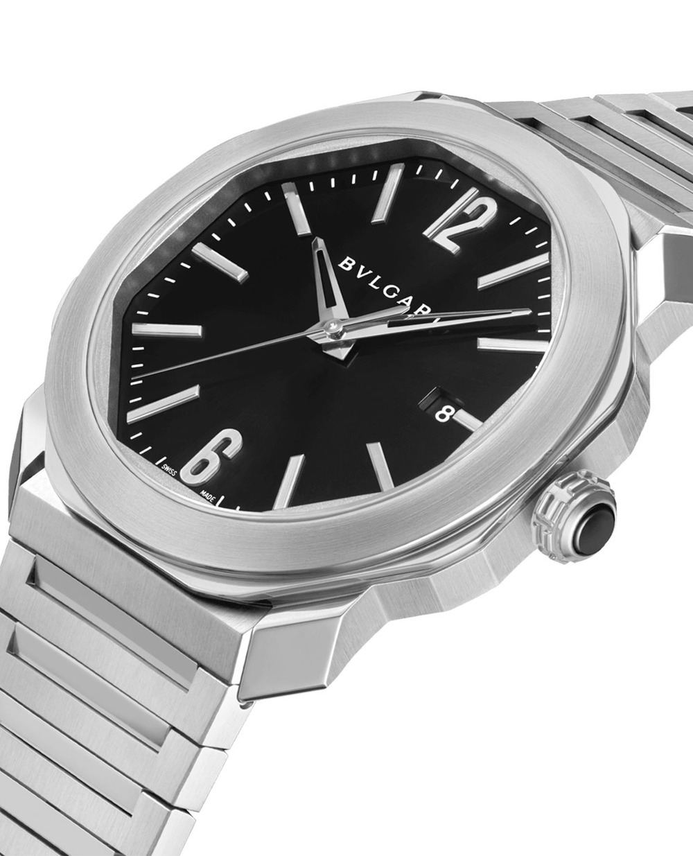 Годинник Octo Roma Orologio Bulgari 102704, чорний колір • Купити в інтернет-магазині Kameron