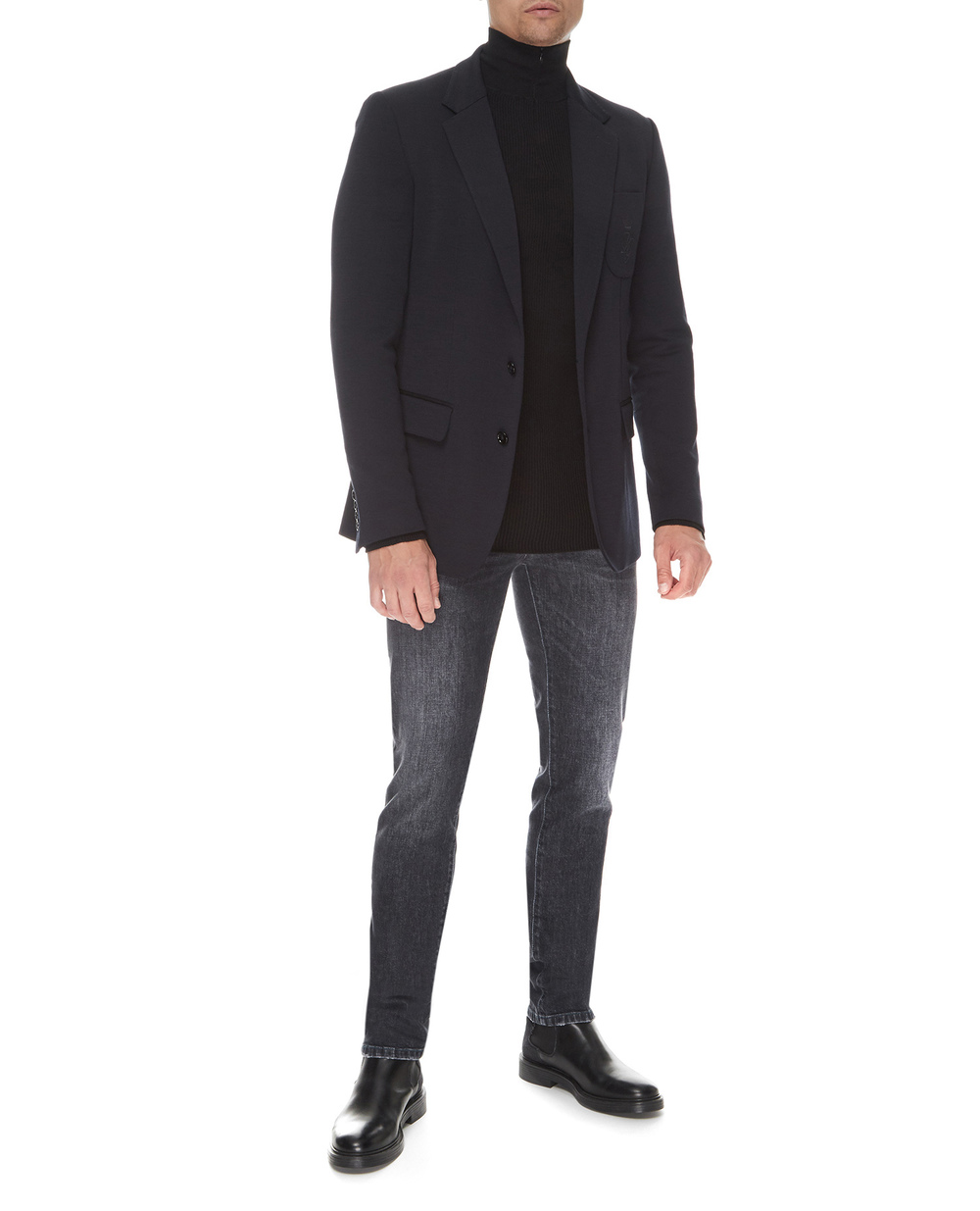 Шерстяной пиджак Dolce&Gabbana G2NF4Z-GEH80, темно-синий цвет • Купить в интернет-магазине Kameron