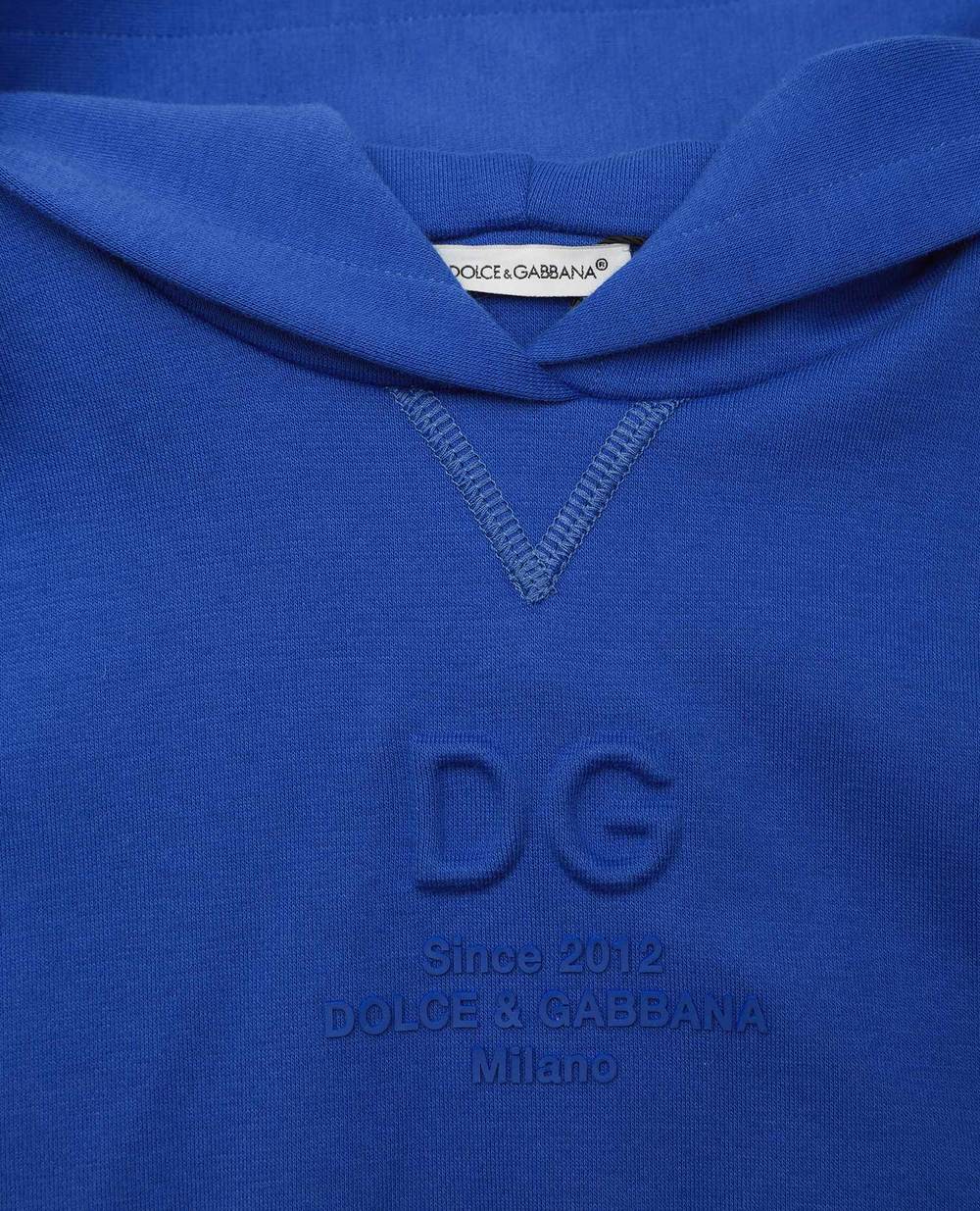 Худи Dolce&Gabbana Kids L5JW4G-G7AZW-S, синий цвет • Купить в интернет-магазине Kameron