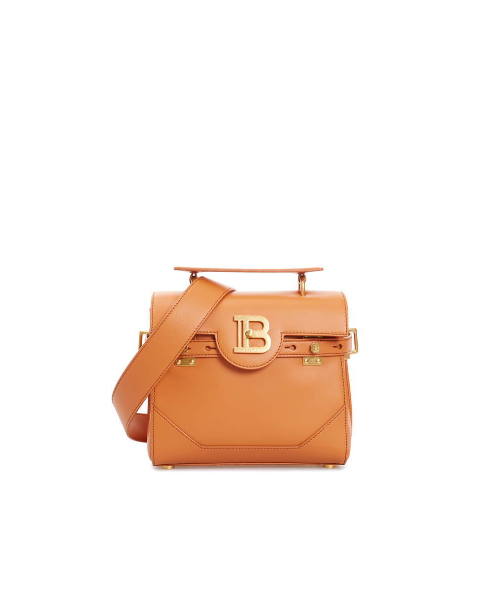 Шкіряна сумка Balmain YN1DB526LPRS, рудий колір • Купити в інтернет-магазині Kameron