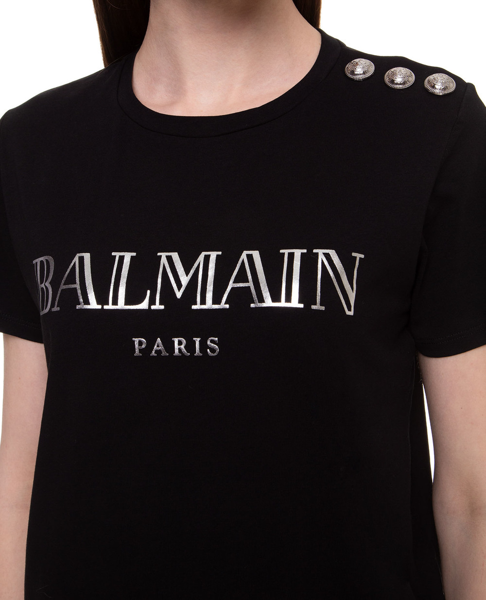 Футболка Balmain TF11350I366, чорний колір • Купити в інтернет-магазині Kameron