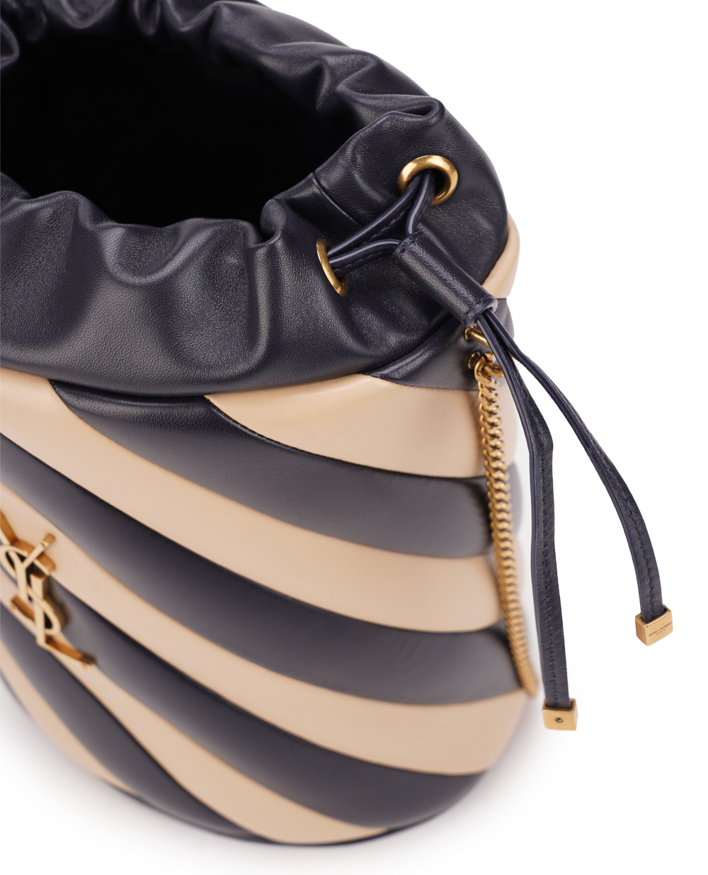 Кожаная сумка Alix Gold Saint Laurent 734949-AABR6, темно-синий цвет • Купить в интернет-магазине Kameron