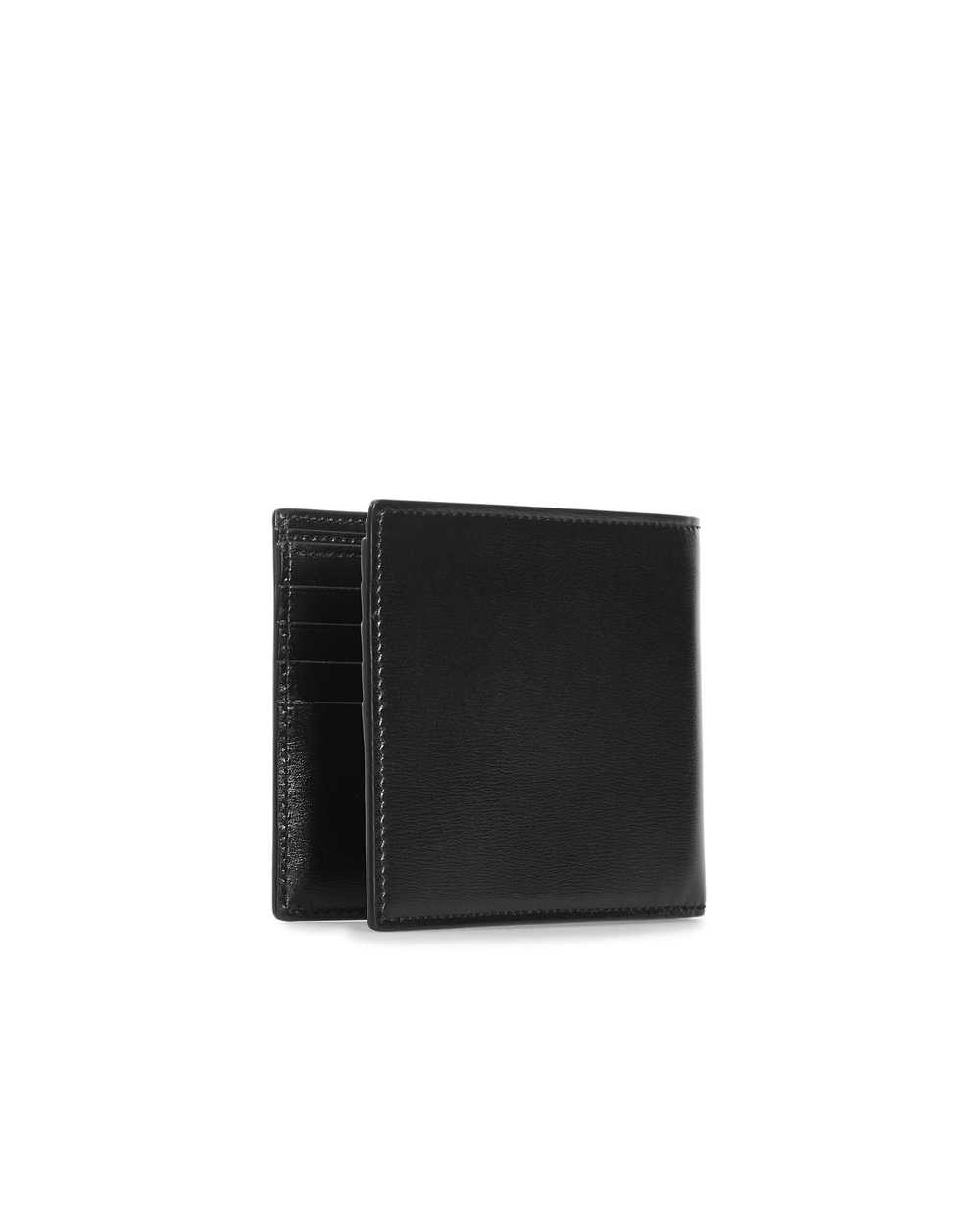 Шкіряний гаманець Saint Laurent 607727-02G0W, чорний колір • Купити в інтернет-магазині Kameron