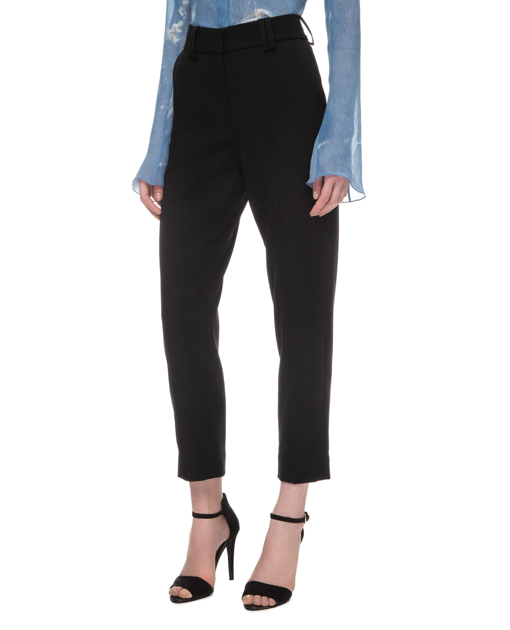 Шерстяные брюки Balmain TF15172167L, черный цвет • Купить в интернет-магазине Kameron