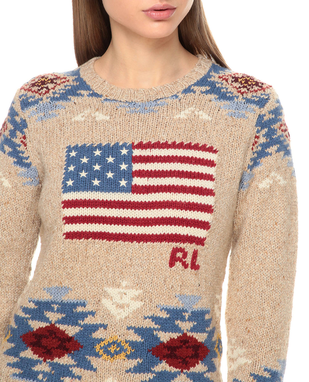 Шерстяной свитер Polo Ralph Lauren 211801531001, разноцветный цвет • Купить в интернет-магазине Kameron