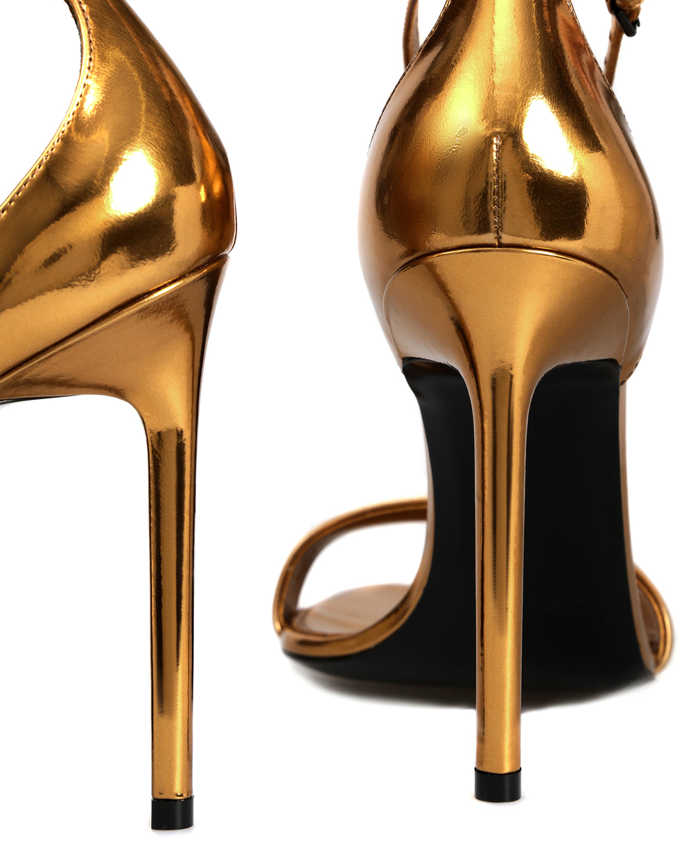 Лаковые босоножки Saint Laurent 472021-AAL00, золотой цвет • Купить в интернет-магазине Kameron