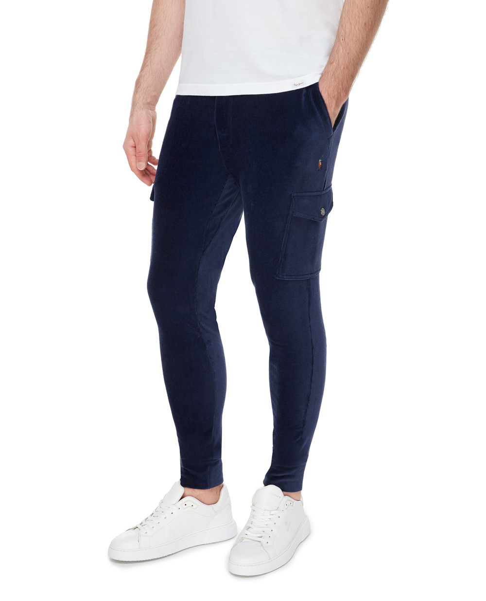 Вельветові спортивні штани Polo Ralph Lauren 710877156004, темно синій колір • Купити в інтернет-магазині Kameron