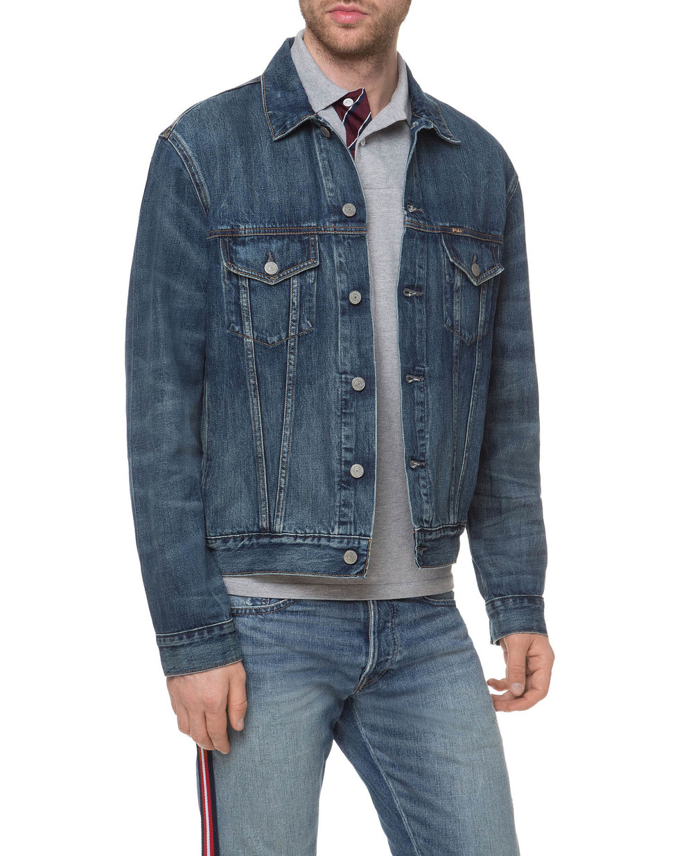 Джинсовая куртка Polo Ralph Lauren 710713089001, синий цвет • Купить в интернет-магазине Kameron