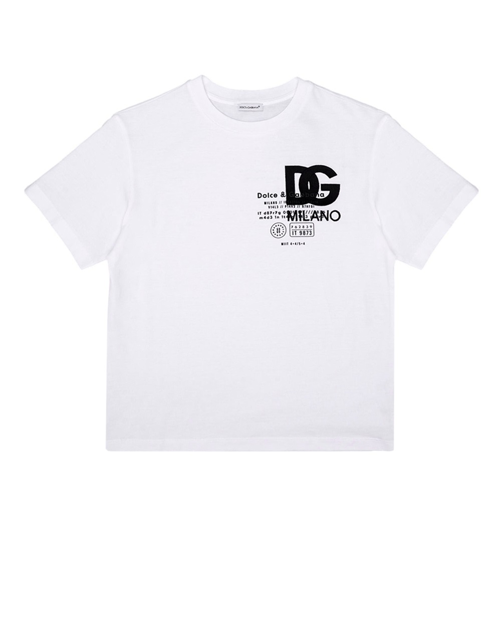 Дитяча бавовняна футболка Dolce&Gabbana Kids L4JTEY-G7K1Z-B, білий колір • Купити в інтернет-магазині Kameron