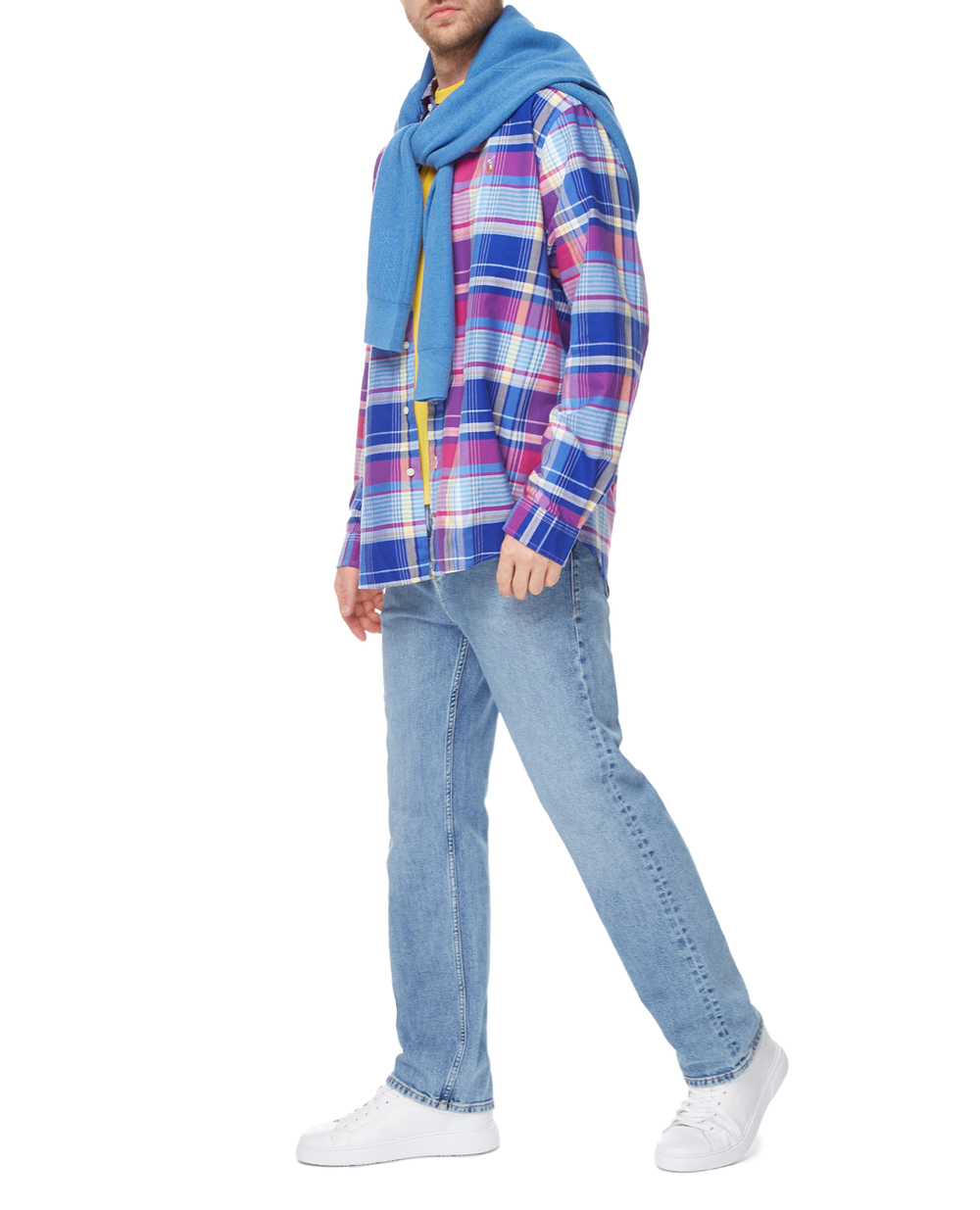 Рубашка Polo Ralph Lauren 710867315002, синий цвет • Купить в интернет-магазине Kameron
