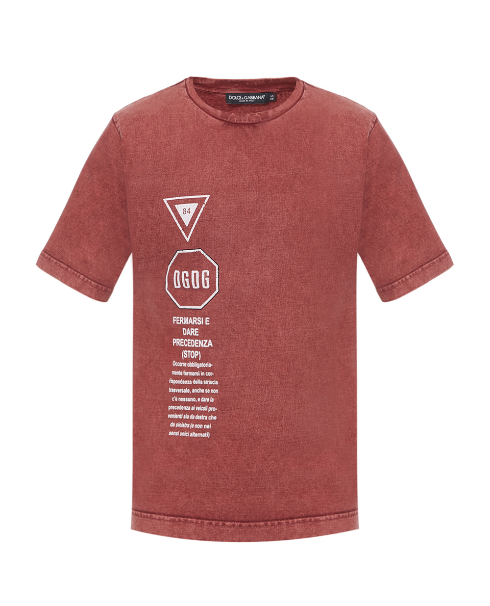 Футболка Dolce&Gabbana G8MZ0T-HU7IL, бордовый цвет • Купить в интернет-магазине Kameron