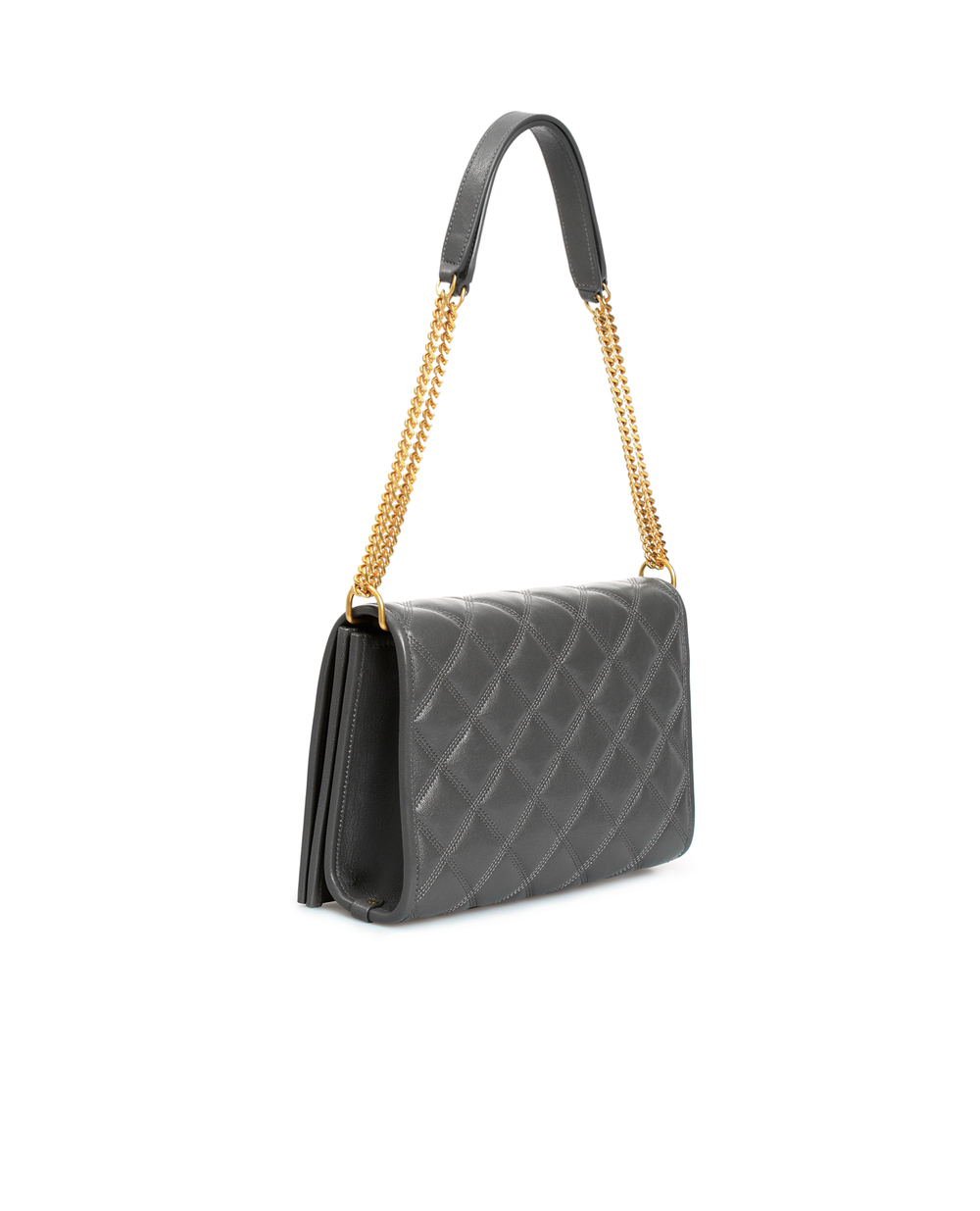 Шкіряна сумка Becky Saint Laurent 650769-1D319-, сірий колір • Купити в інтернет-магазині Kameron