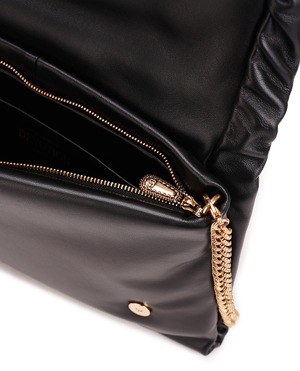 Шкіряна сумка Devotion Soft Medium Dolce&Gabbana BB7349-AK274, чорний колір • Купити в інтернет-магазині Kameron