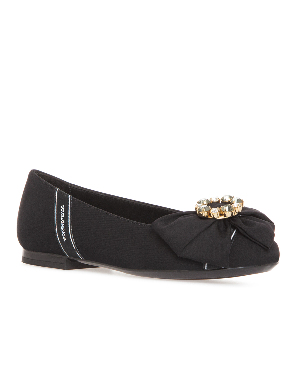 Шелковые балетки Dolce&Gabbana D10854-AA611-L, черный цвет • Купить в интернет-магазине Kameron
