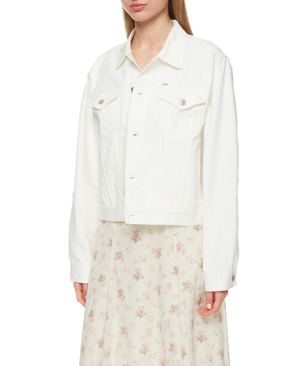 Джинсовая куртка Polo Ralph Lauren 211834028001, белый цвет • Купить в интернет-магазине Kameron
