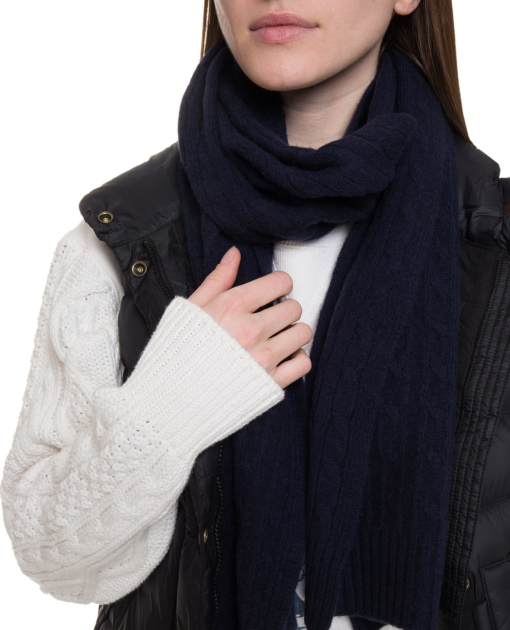 Шерстяной шарф	 Polo Ralph Lauren 455731025006, синий цвет • Купить в интернет-магазине Kameron