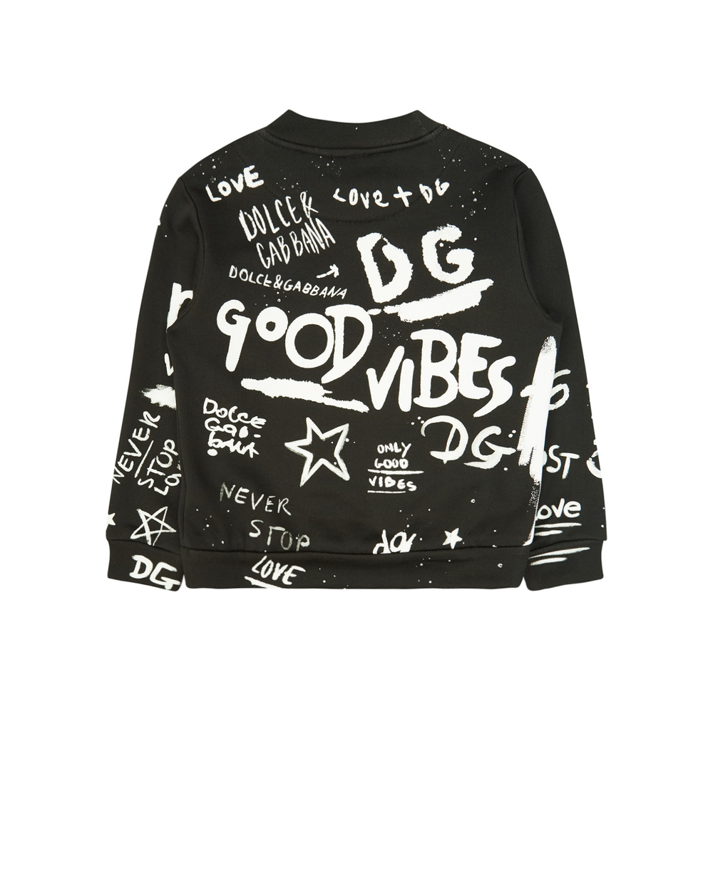 Світшот Dolce&Gabbana Kids L4JW0K-G7BJQ-S, чорний колір • Купити в інтернет-магазині Kameron