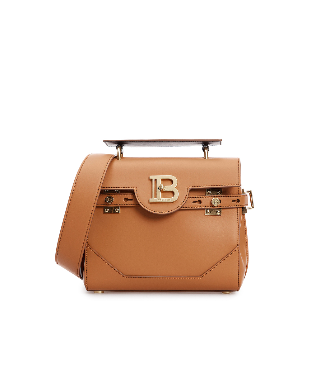Кожаная сумка B-Buzz 23 Balmain VN0DB526LVPT, коричневый цвет • Купить в интернет-магазине Kameron