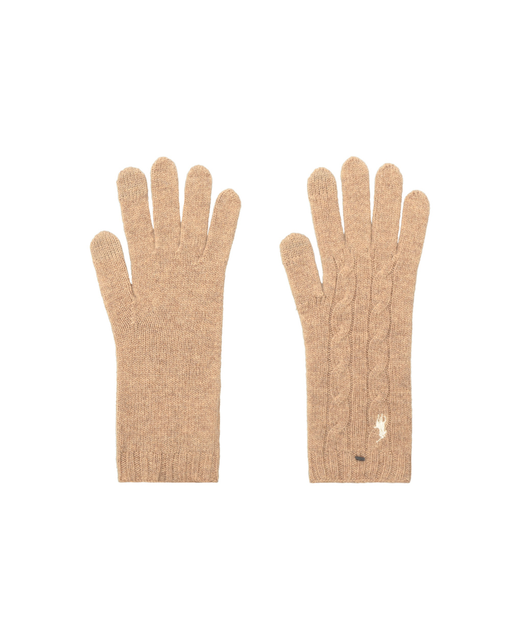 Шерстяные перчатки Polo Ralph Lauren 455858418004, бежевый цвет • Купить в интернет-магазине Kameron