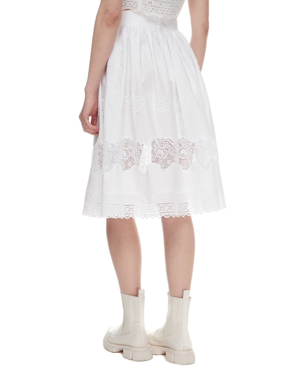 Спідниця Dolce&Gabbana F4CCJZ-FU5L5, білий колір • Купити в інтернет-магазині Kameron