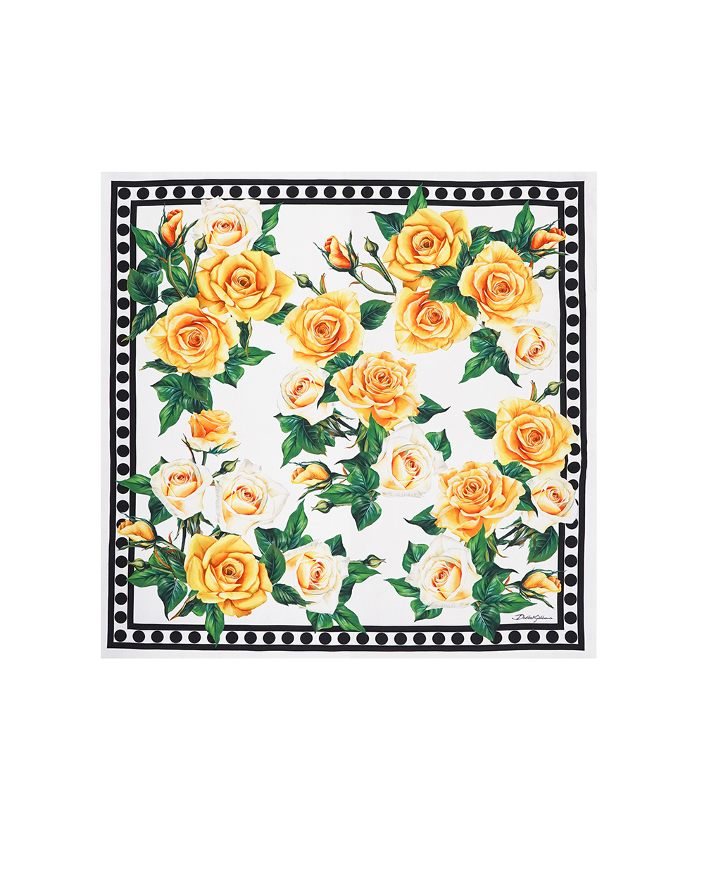 Шелковый платок Dolce&Gabbana FN090R-GDAWX, желтый цвет • Купить в интернет-магазине Kameron